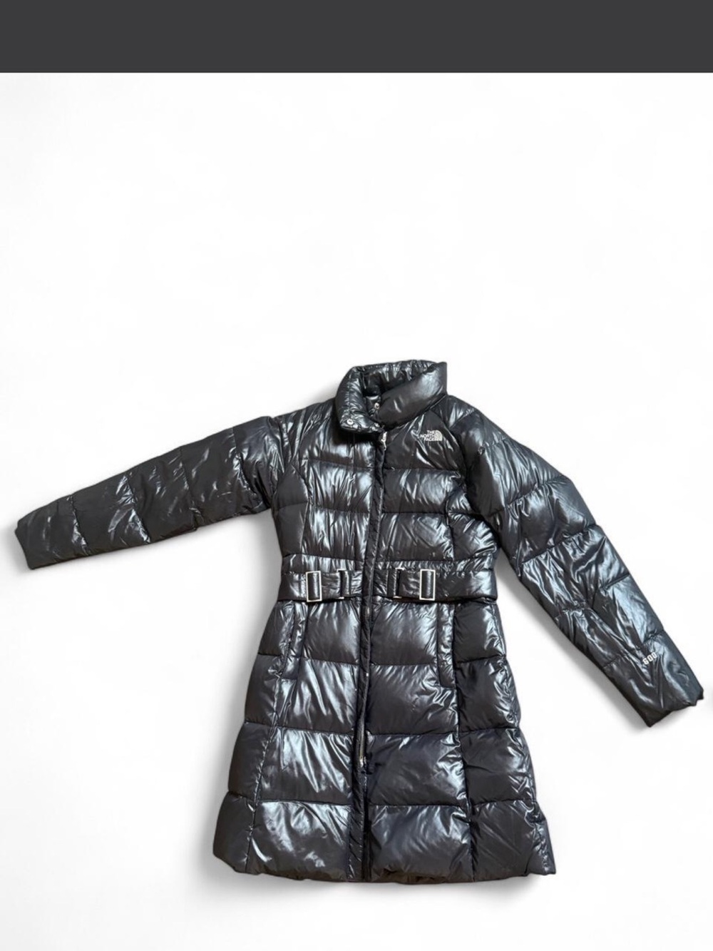 The North Face Black Belted Puffer Coat 600